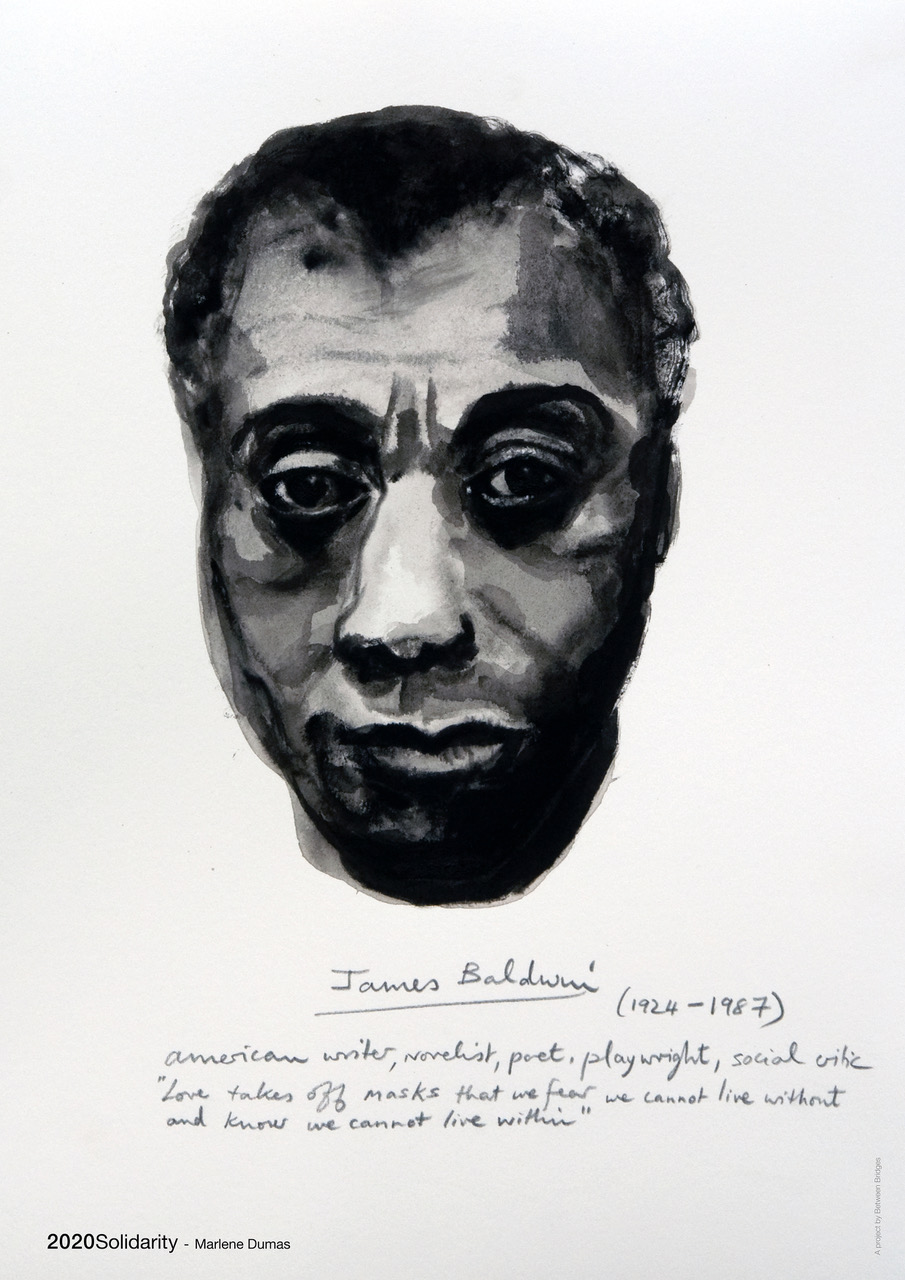 Marlene Dumas, James Baldwin (from the series Great Men), 2014